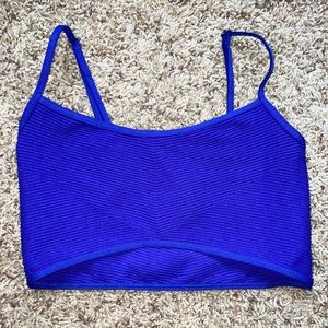 Urban Outfitters Out From Under Royal Blue Ribbed Crop Top